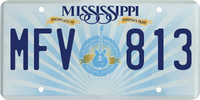 MS license plate MFV813