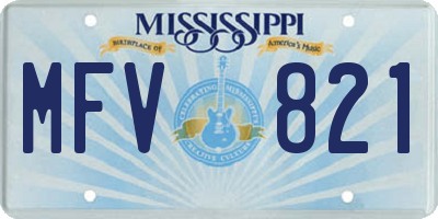 MS license plate MFV821