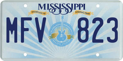 MS license plate MFV823