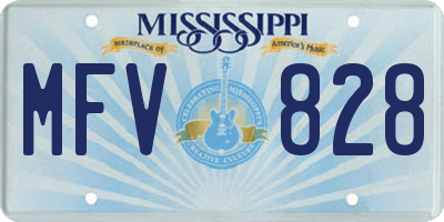 MS license plate MFV828