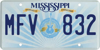 MS license plate MFV832