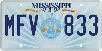 MS license plate MFV833