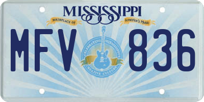 MS license plate MFV836