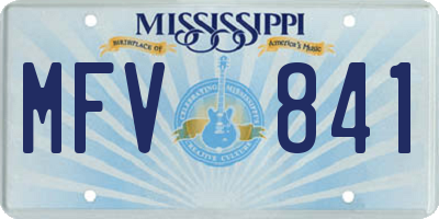 MS license plate MFV841