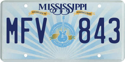MS license plate MFV843