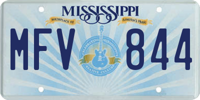 MS license plate MFV844