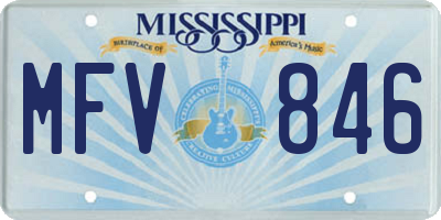 MS license plate MFV846
