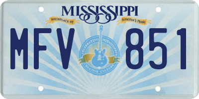 MS license plate MFV851