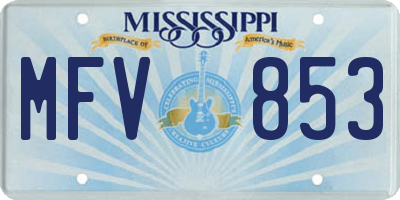 MS license plate MFV853