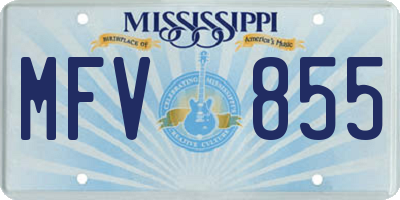 MS license plate MFV855