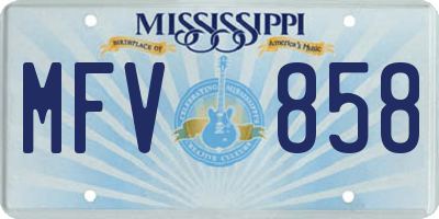 MS license plate MFV858