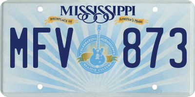 MS license plate MFV873