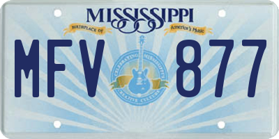 MS license plate MFV877