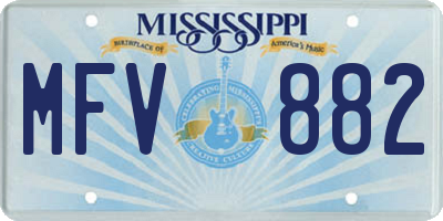 MS license plate MFV882