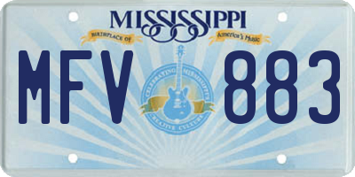 MS license plate MFV883