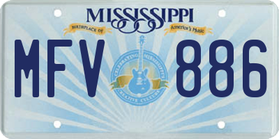 MS license plate MFV886