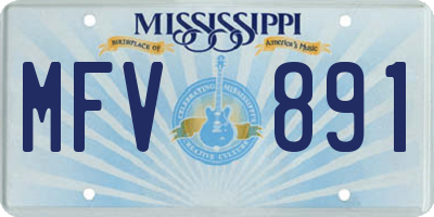 MS license plate MFV891