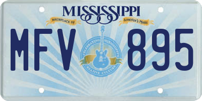 MS license plate MFV895