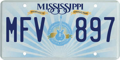 MS license plate MFV897