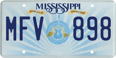 MS license plate MFV898