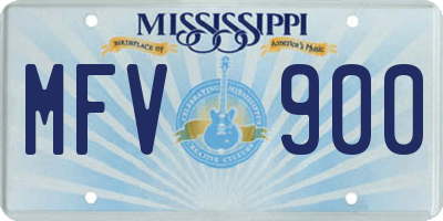 MS license plate MFV900