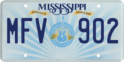 MS license plate MFV902