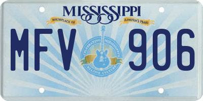 MS license plate MFV906