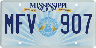 MS license plate MFV907