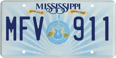 MS license plate MFV911