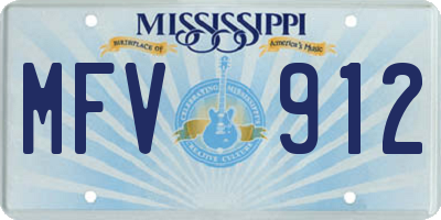 MS license plate MFV912