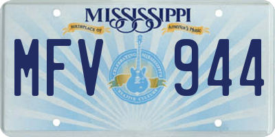MS license plate MFV944