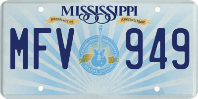 MS license plate MFV949