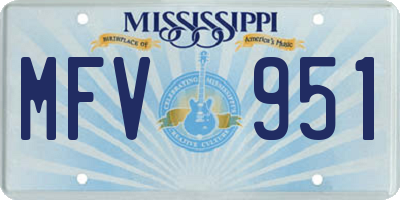 MS license plate MFV951