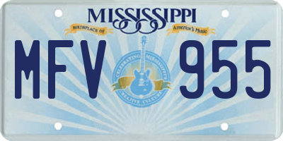 MS license plate MFV955