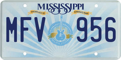 MS license plate MFV956