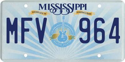 MS license plate MFV964