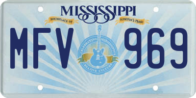MS license plate MFV969