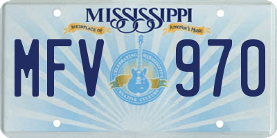 MS license plate MFV970