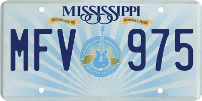 MS license plate MFV975