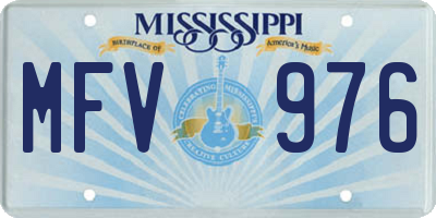 MS license plate MFV976