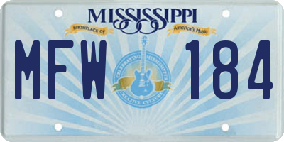 MS license plate MFW184