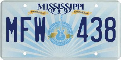 MS license plate MFW438