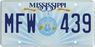 MS license plate MFW439