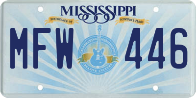 MS license plate MFW446