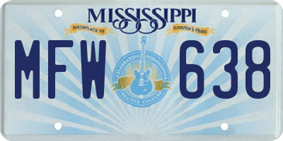MS license plate MFW638