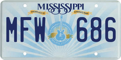 MS license plate MFW686