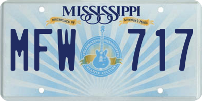 MS license plate MFW717