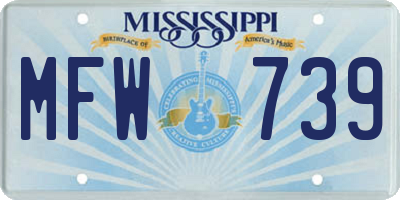 MS license plate MFW739