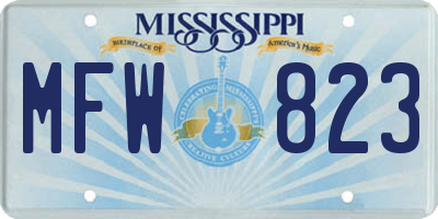 MS license plate MFW823