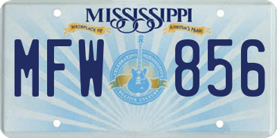 MS license plate MFW856